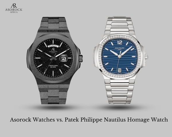 Asorock Watches vs. Patek Philippe Nautilus Homage Watch