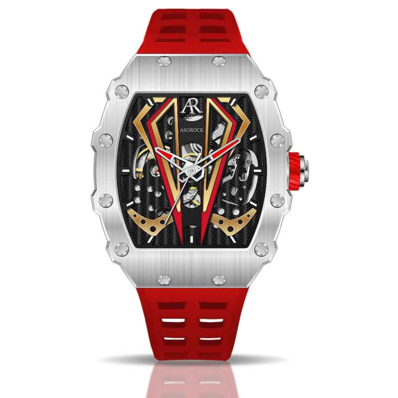 Silver/red Motorsport V2 automatic (Pre-order)